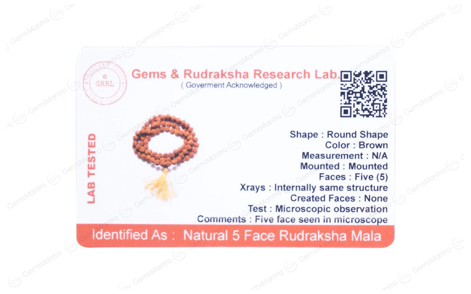 5 Mukhi Japa Rudraksha Mala - Image 6