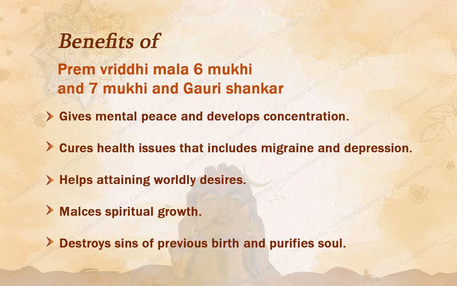 Prem Vriddhi Mala - 6 Mukhi, 7 Mukhi and Gauri Shankar Rudraksha (AB) - Image 4