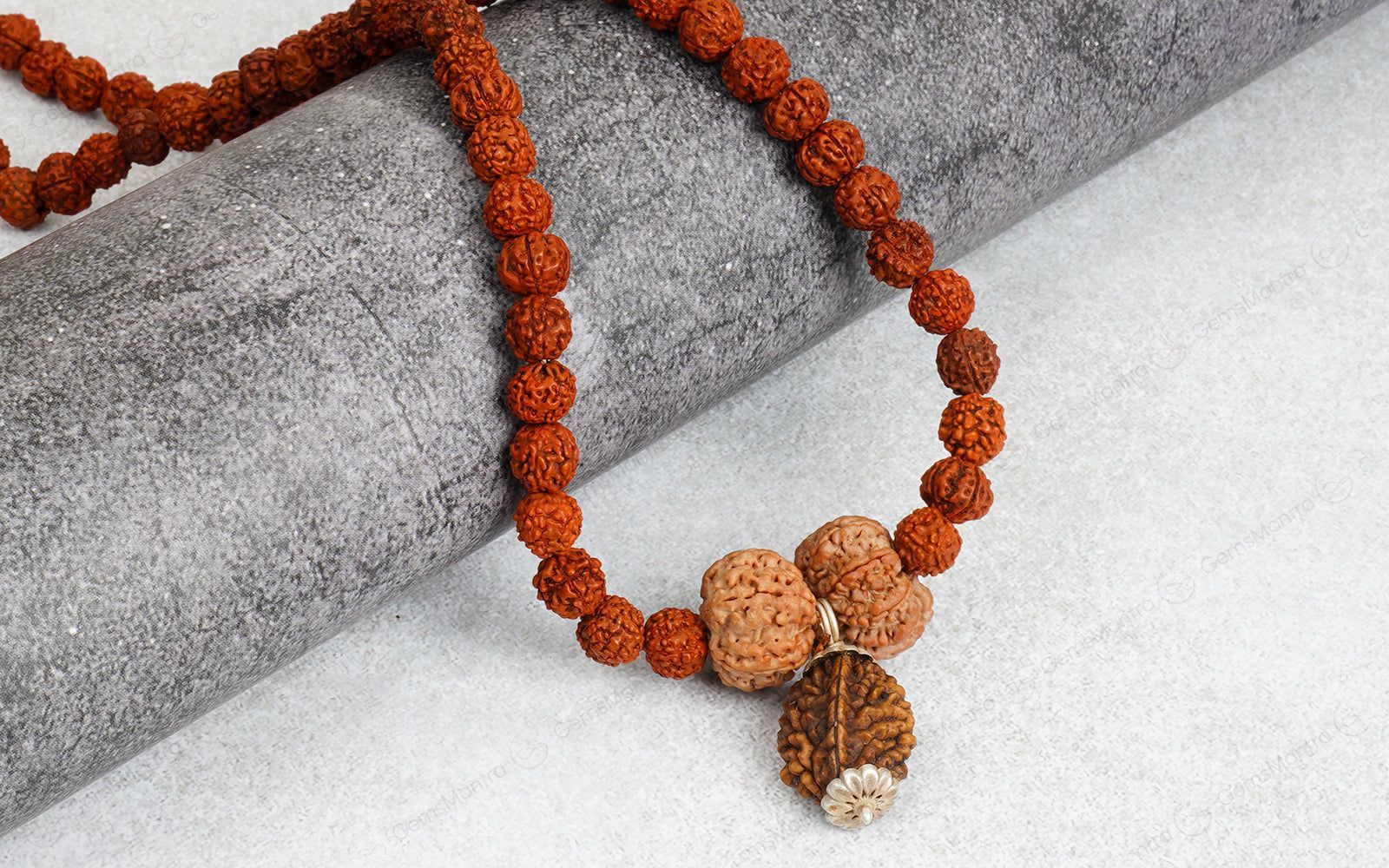 Swasth Vriddhi Mala - 7 Mukhi and 2 Mukhi Rudraksha - Image 3
