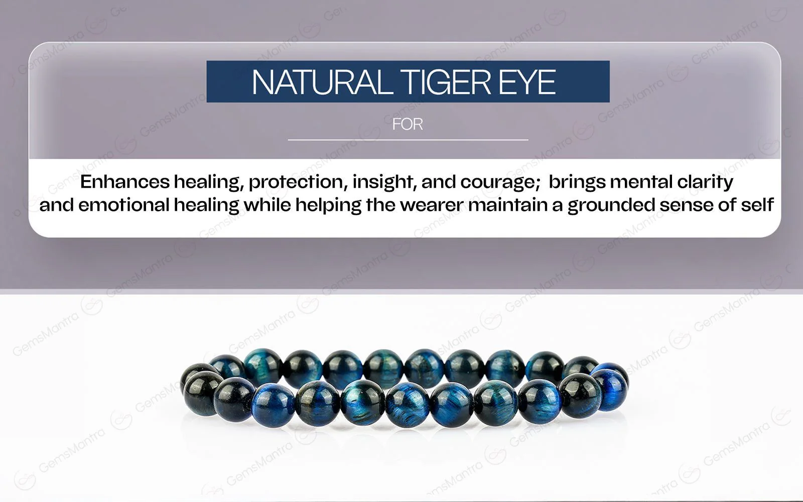 Blue Tiger Eye Bracelet - Image 5